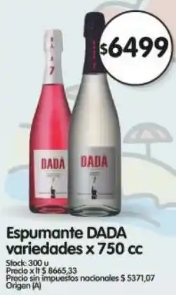 Supermercados Buenos Días Dada espumante variedades oferta