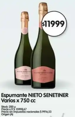 Supermercados Buenos Días Nieto senetiner espumante varios oferta