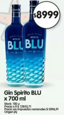 Supermercados Buenos Días Blu gin spirito oferta