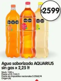 Supermercados Buenos Días Aquarius agua saborizada sin gas oferta