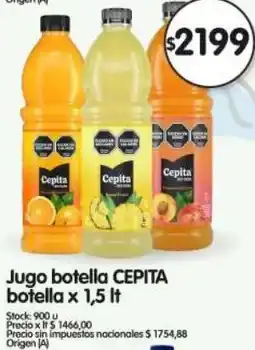Supermercados Buenos Días Cepita jugo botella botella oferta