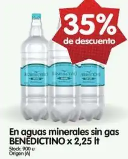 Supermercados Buenos Días Benedictino en aguas minerales sin gas oferta