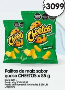 Supermercados Buenos Días Cheetos palitos de maiz sabor queso oferta