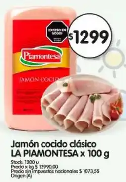 Supermercados Buenos Días La piamontesa jamón cocido clásico oferta