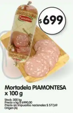 Supermercados Buenos Días Piamontesa mortadela oferta
