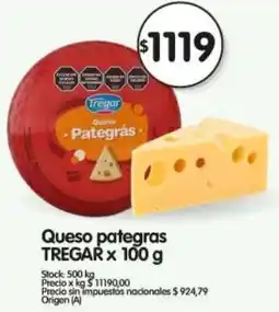 Supermercados Buenos Días Tregar queso pategras oferta