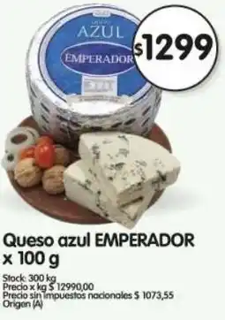 Supermercados Buenos Días Emperador queso azul oferta