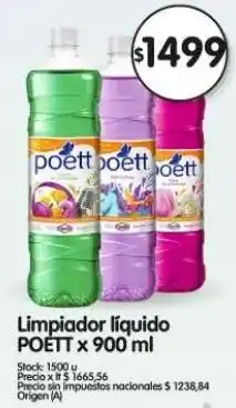 Supermercados Buenos Días Poett limpiador líquido oferta