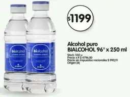 Supermercados Buenos Días Bialcohol alcohol puro 96° oferta