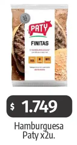 Autoservicio Capo Paty hamburguesa oferta