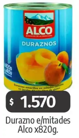 Autoservicio Capo Alco durazno e/mitades oferta