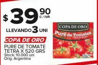 Carrefour Puré de tomate copa de oro 520g oferta