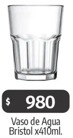 Autoservicio Capo Bristol vaso de aqua oferta