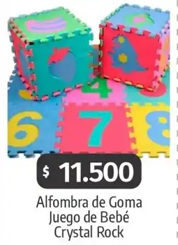 Autoservicio Capo Crystal rock alfombra de goma juego de bebé oferta