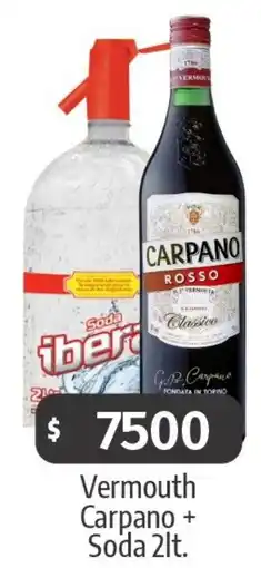 Autoservicio Capo Vermouth carpano + soda oferta