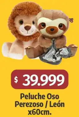 Autoservicio Capo Peluche oso perezoso / león oferta