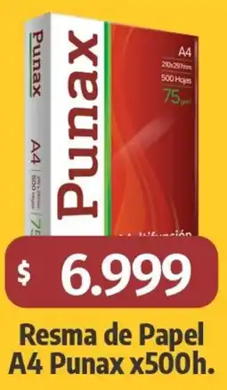 Autoservicio Capo Punax resma de papel A4 oferta