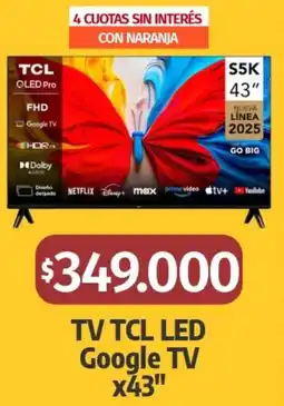 Autoservicio Capo Tcl smart tv 43" oferta