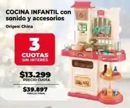 Supermayorista Vital Cocina infantil con sonido y accesorios oferta