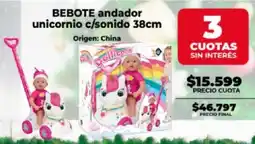 Supermayorista Vital Bebote andador unicornio c/sonido oferta