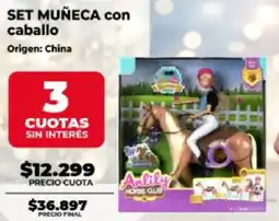 Supermayorista Vital Set muñeca con caballo oferta
