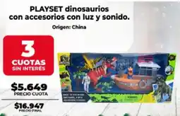Supermayorista Vital Playset dinosaurios con accesorios con luz y sonido oferta