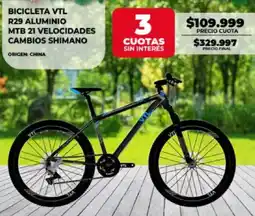 Supermayorista Vital Bicicleta vtl r29 aluminio mtb 21 velocidades cambios shimano oferta