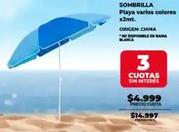 Supermayorista Vital Sombrilla playa varios colores oferta