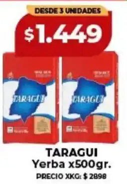 Supermayorista Vital Taragui yerba oferta