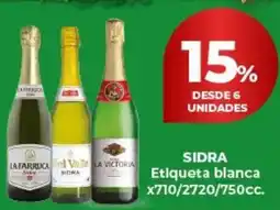 Supermayorista Vital Sidra etiqueta blanca oferta
