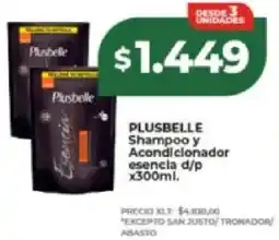 Supermayorista Vital Plusbelle shampoo y acondicionador esencia d/p oferta