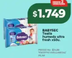 Supermayorista Vital Babysec toalla humeda ultra fresh oferta