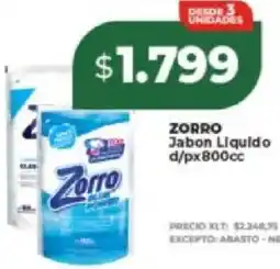 Supermayorista Vital Zorro jabon liquido d/p oferta