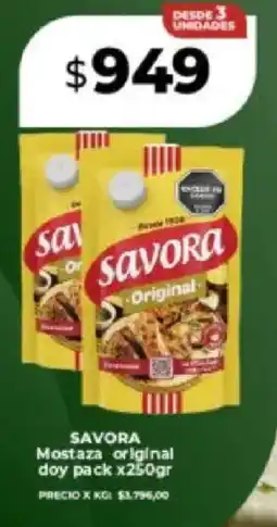 Supermayorista Vital Savora mostaza original doy pack oferta