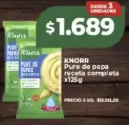 Supermayorista Vital Knorr pure de papa receta completa oferta