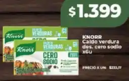 Supermayorista Vital Knorr caldo verdura des. cero sodio oferta