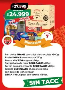 Supermayorista Vital Pan dulce smams con chips de chocolate oferta