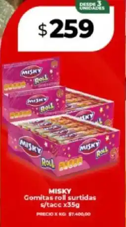 Supermayorista Vital Misky gomitas roll surtidas s/tacc oferta