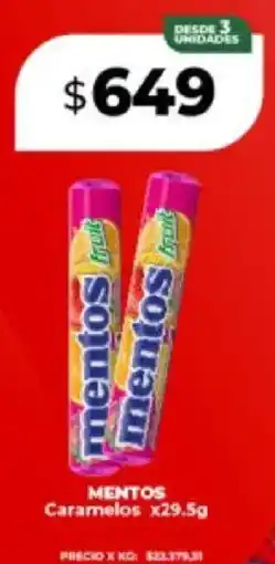 Supermayorista Vital Mentos caramelos oferta