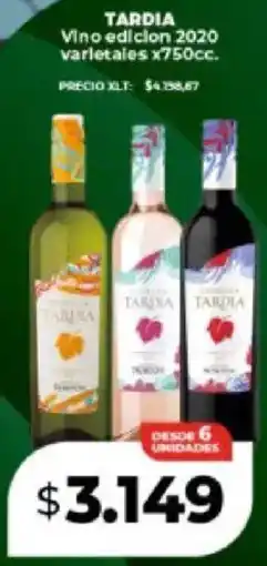 Supermayorista Vital Tardia vino edicion 2020 varietales oferta