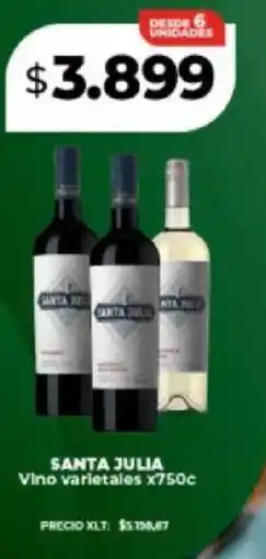 Supermayorista Vital Santa julia vino varietales oferta