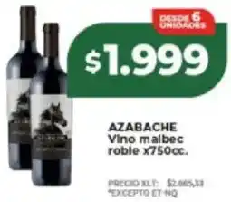 Supermayorista Vital Azabache vino malbec roble oferta