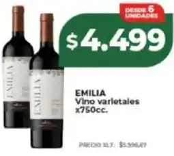 Supermayorista Vital Emilia vino varietales oferta