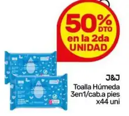 Nini Mayorista J&J toalla Húmeda 3en1/cab.a pies oferta