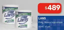 Nini Mayorista Lans p.hig. blanco hoja simple oferta
