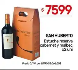 Nini Mayorista San huberto estuche reserva cabernet y malbec oferta