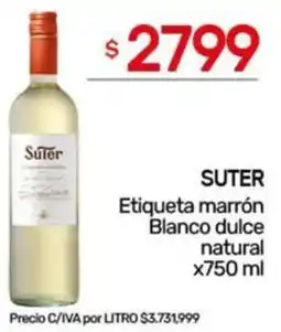 Nini Mayorista Suter etiqueta marrón blanco dulce natural oferta