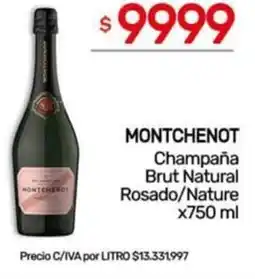Nini Mayorista Montchenot champaña brut natural rosado/nature oferta