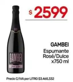 Nini Mayorista Gambei espumante rosé/dulce oferta