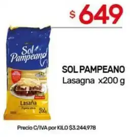 Nini Mayorista Sol pampeano lasagna oferta